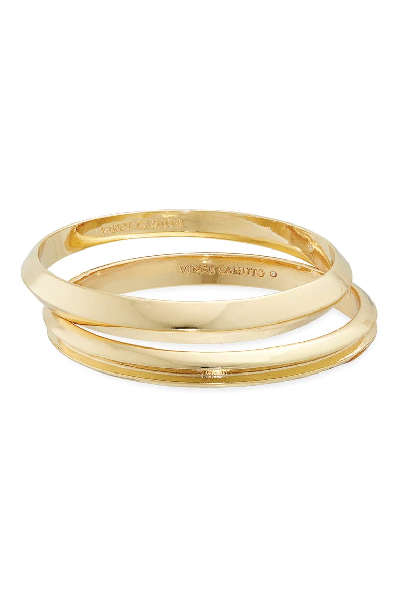 Set of 2 Bangle Bracelets, Main, color, GOLDTONE