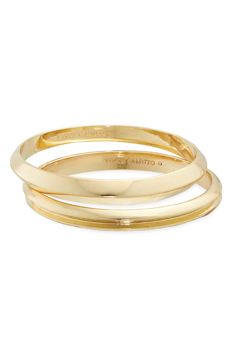 Vince Camuto Set of 2 Bangle Bracelets, Main, color, Gold