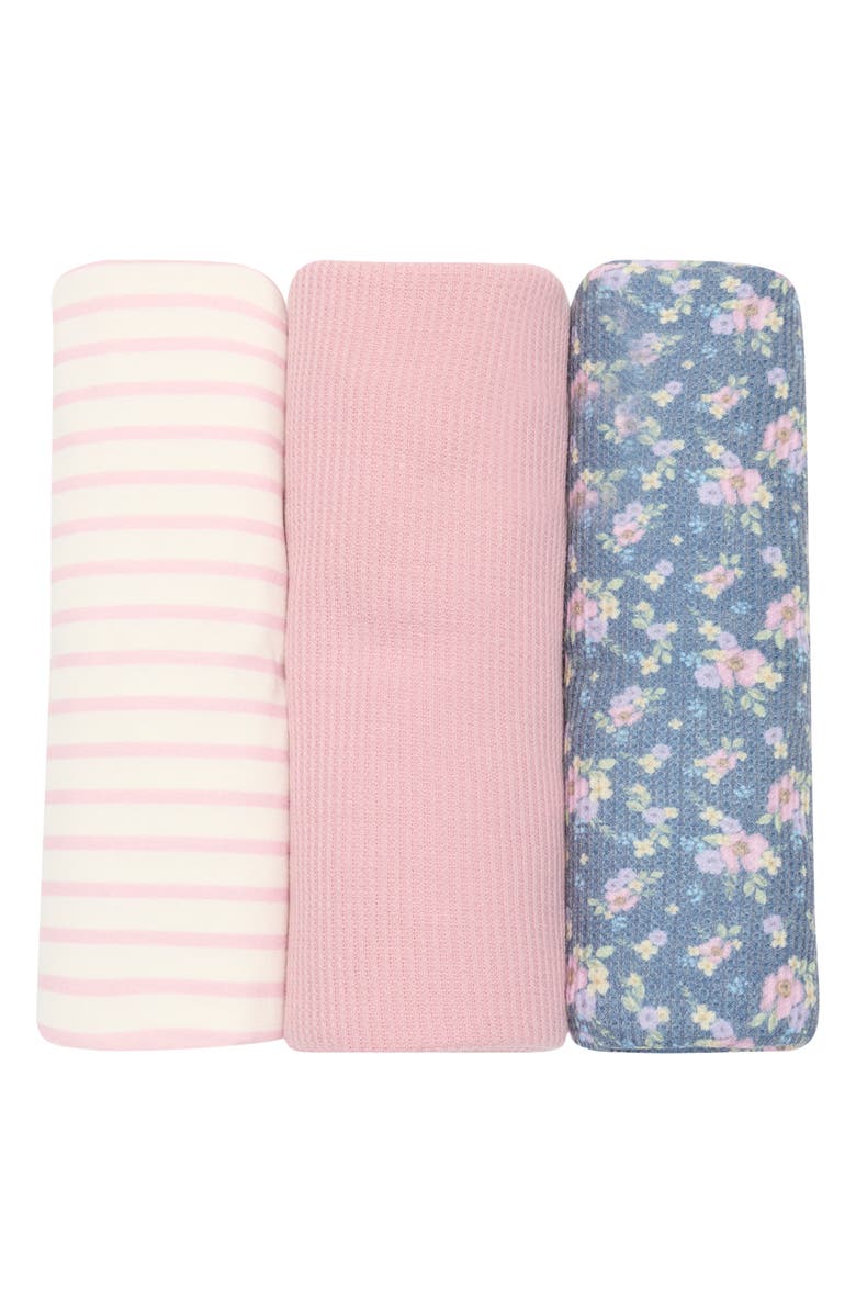 Toby 3-Pack Assorted Ditsy Floral Blankets, Main, color, Dusk