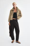 H&M Jersey Barrel-leg Pants
