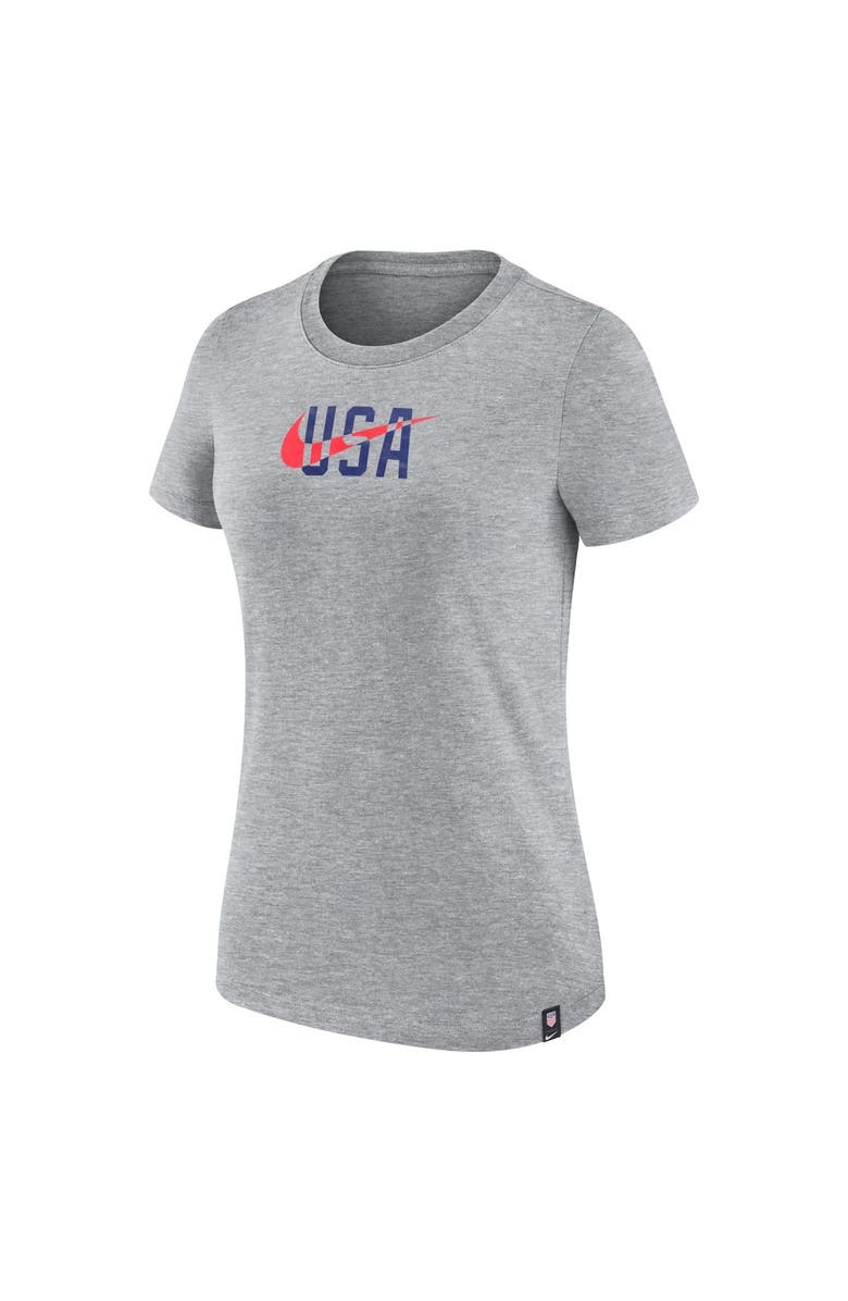Nike Women's Nike Heather Gray USMNT Club Swoosh T-Shirt, Alternate, color,