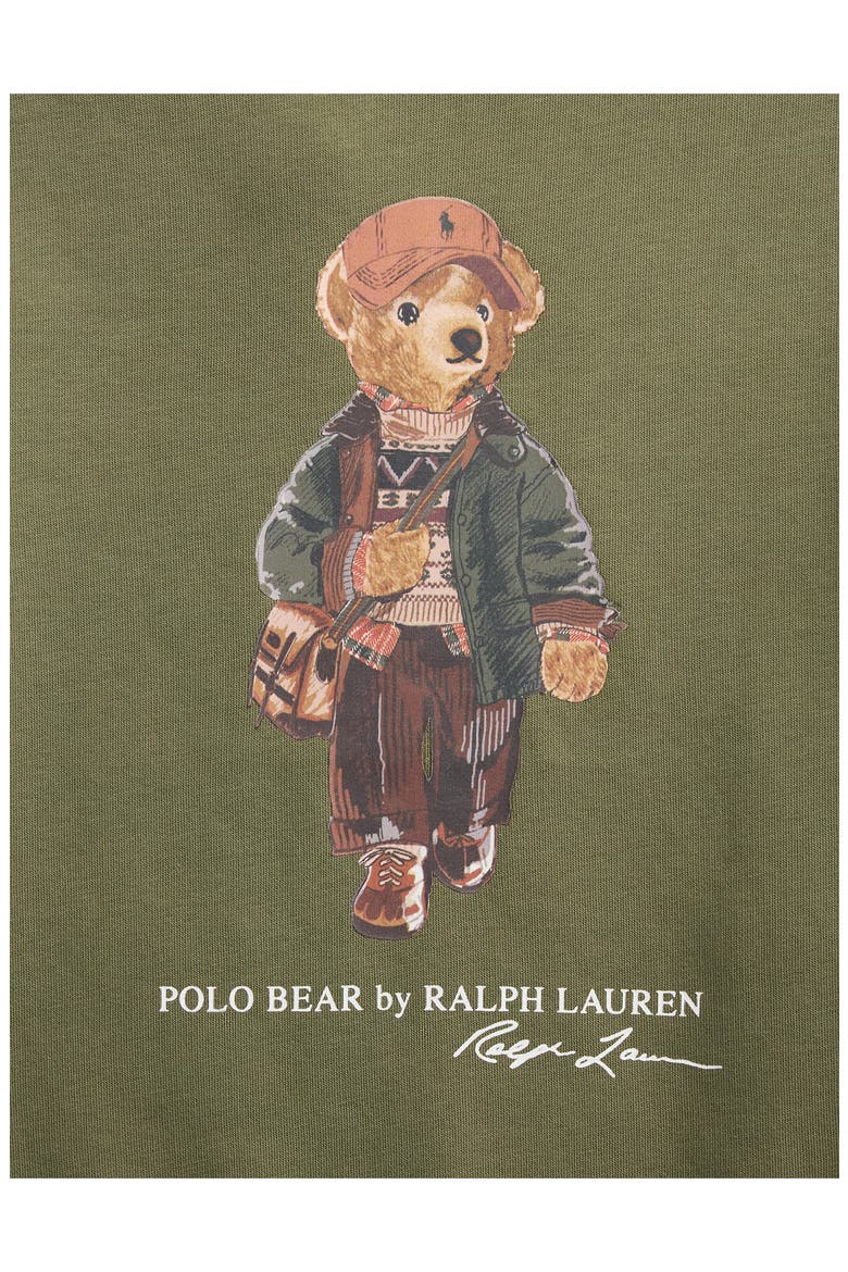 Kids' Polo Bear Graphic Sweatshirt, Alternate, color, CRUISE OLIVE