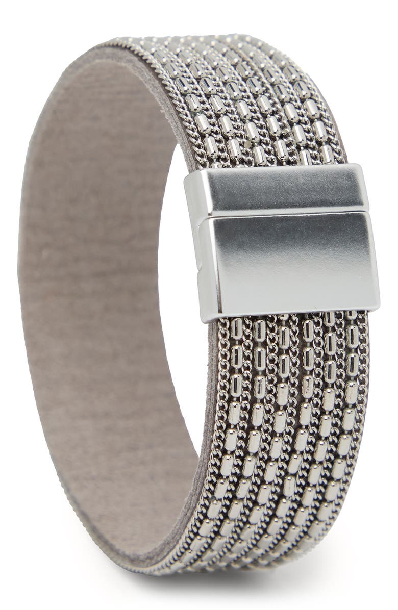 SAACHI Multistrand Bracelet, Alternate, color, Silver