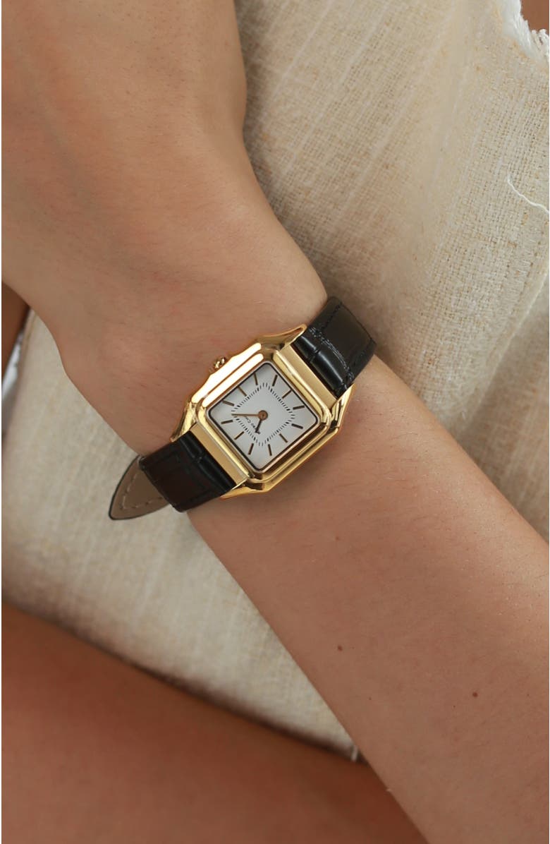 RETRO CHIC Vatican Majesty Watch, Alternate, color, Black & Gold