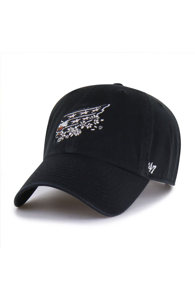 '47 Men's '47 Black Washington Capitals Alternate Clean Up Adjustable Hat, Main, color, Black