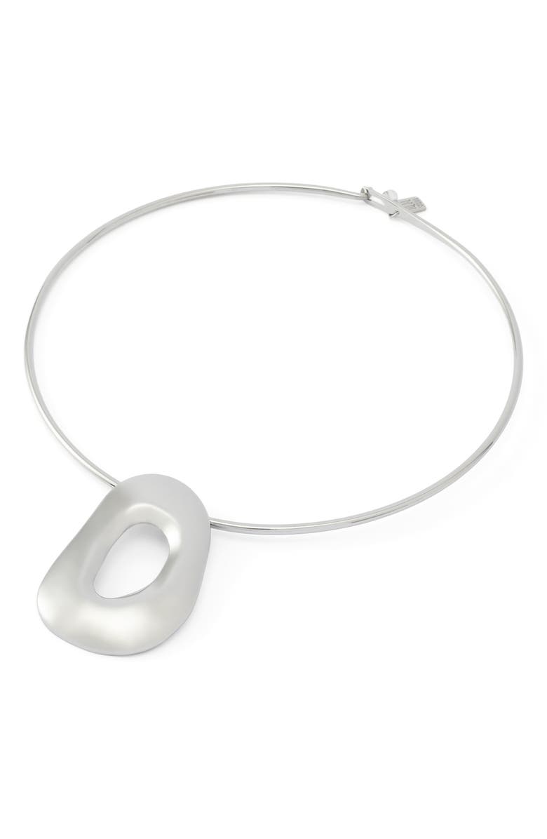 Robert Lee Morris Sculptural Pendant Necklace, Alternate, color, Rhodium