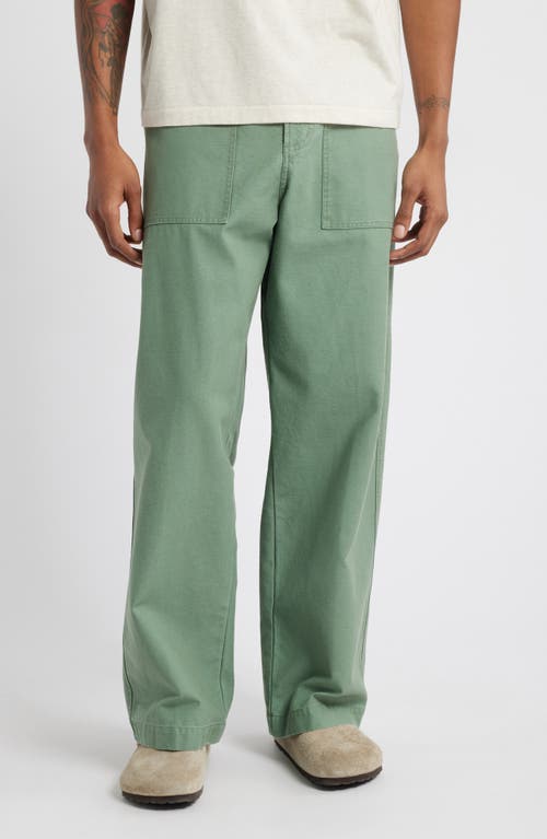 Obey Bigwig Baggy Utility Pants In Laurel Wreath Faded Wash