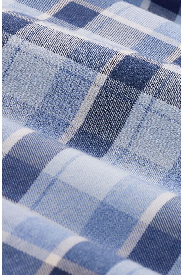 Julian Plaid Cotton & Cashmere Button-Up Shirt, Alternate, color, AIR BLUE
