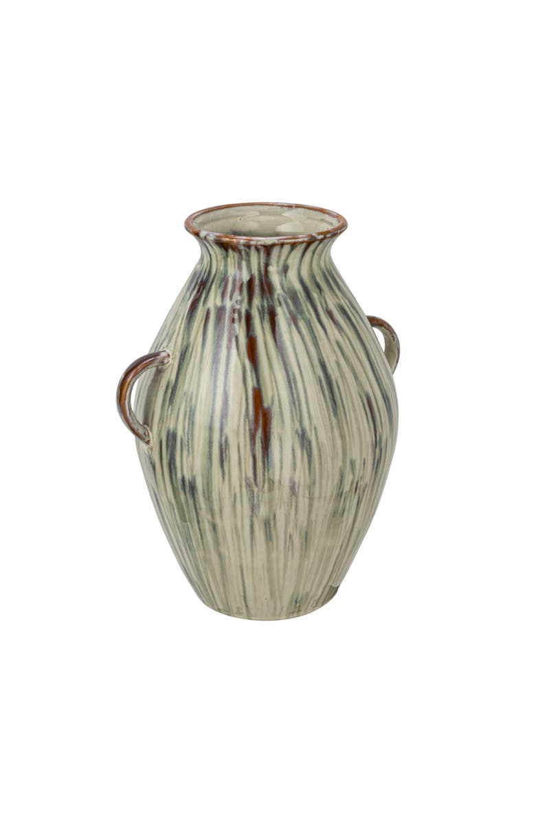 Storied Home Vase with Handles, Main, color, Green