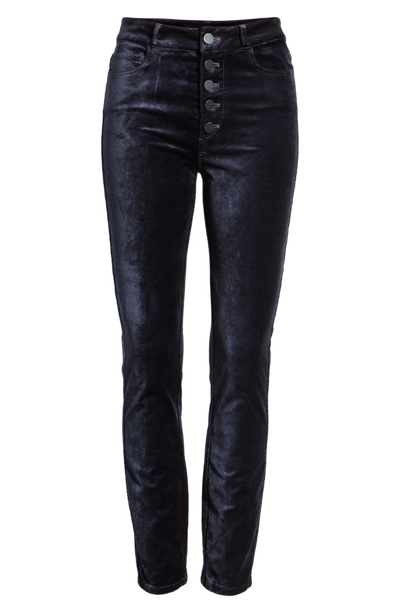 PAIGE Hoxton High Waist Ankle Peg Velvet Jeans, Alternate, color, 