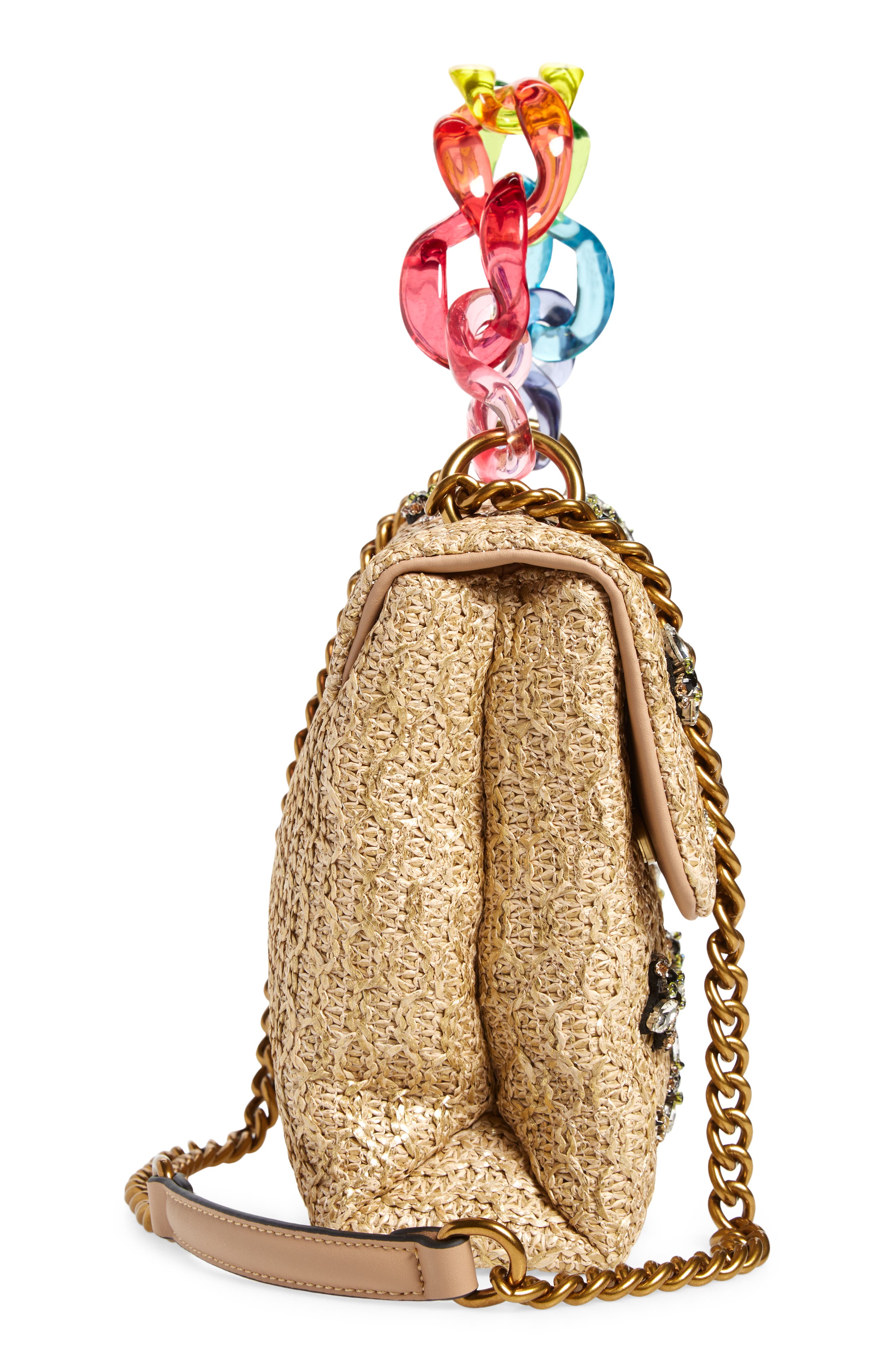 Kurt Geiger London Kensington Raffia Crossbody Bag, Alternate, color, 