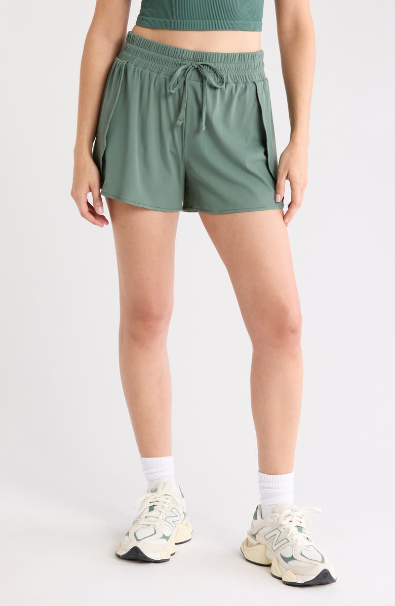 Z by Zella Open Matchpoint Shorts, Main, color, Green Tree