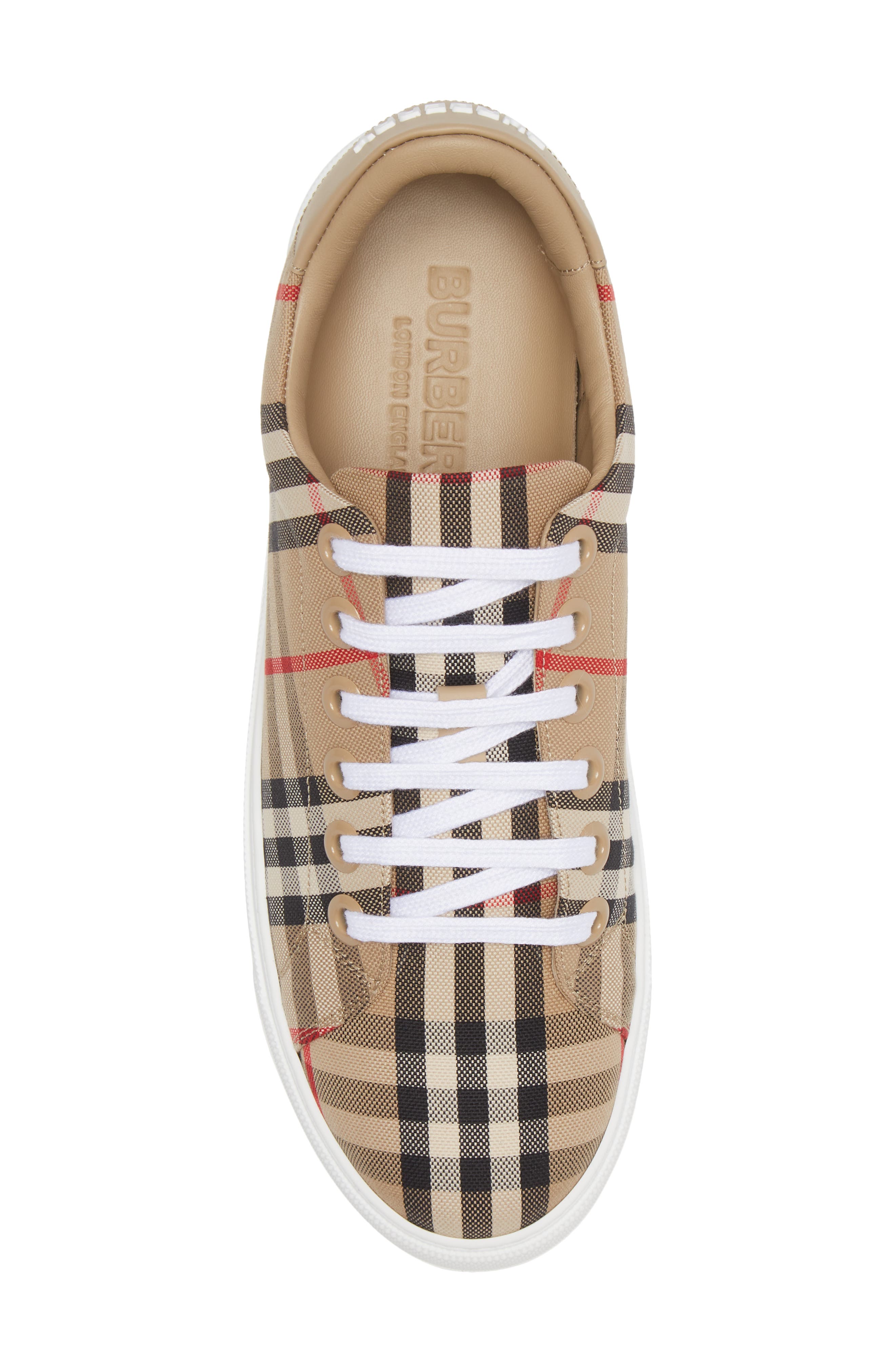 Burberry Albridge Vintage Check Low Top Sneaker, Alternate, color, Archive Beige