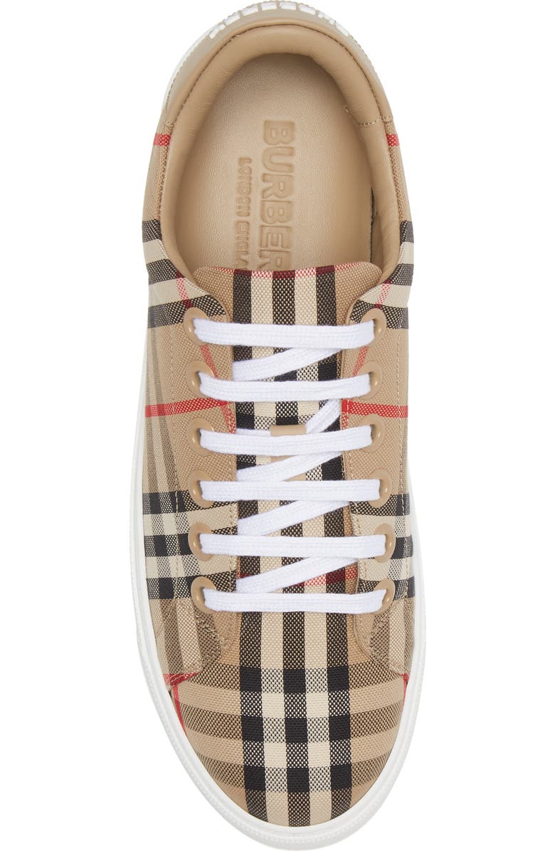 Burberry Albridge Vintage Check Low Top Sneaker, Alternate, color, Archive Beige