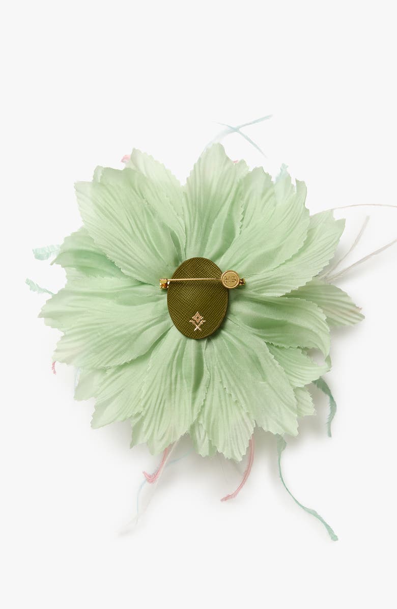 Helena Simon The Mint Chrysanthemum Duster Floral Brooch, Alternate, color, Mint
