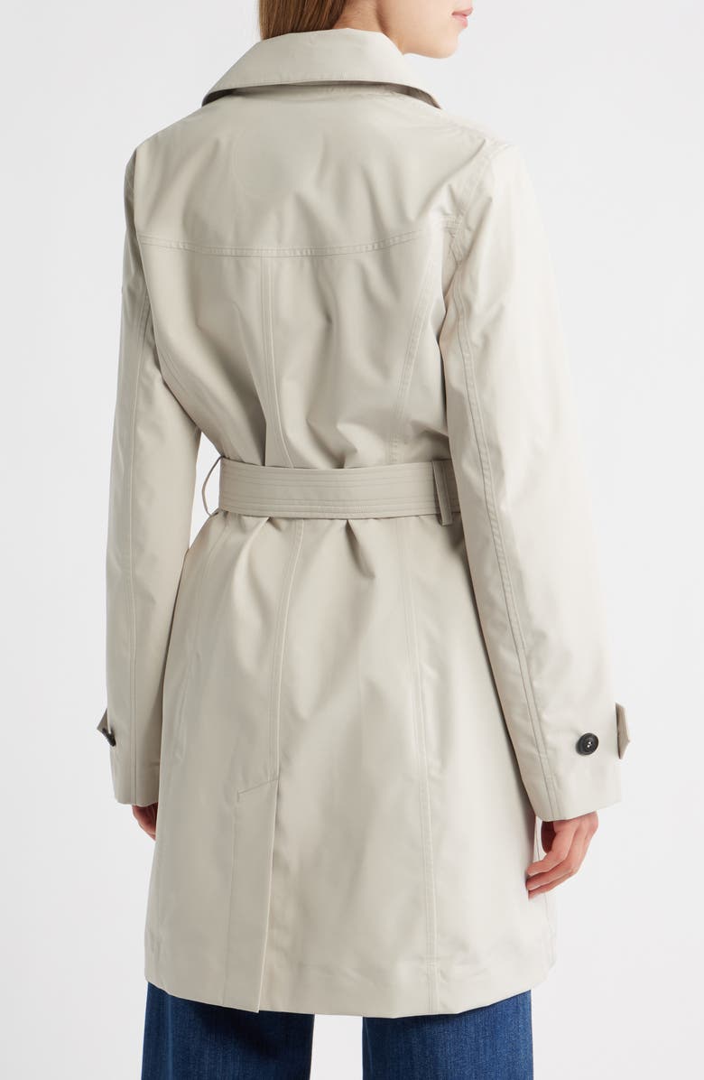 Save The Duck Jackie Water Resistant Raincoat with Removable Hood, Alternate, color, Rainy Beige