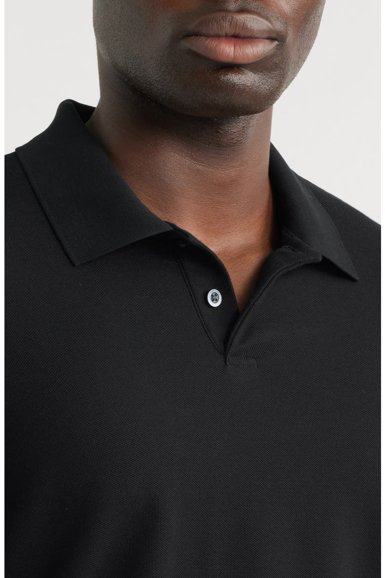 Pima Cotton Piqué Polo, Alternate, color, BLACK