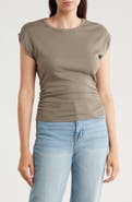 Michael Stars Joni Power Shoulder Rib Top