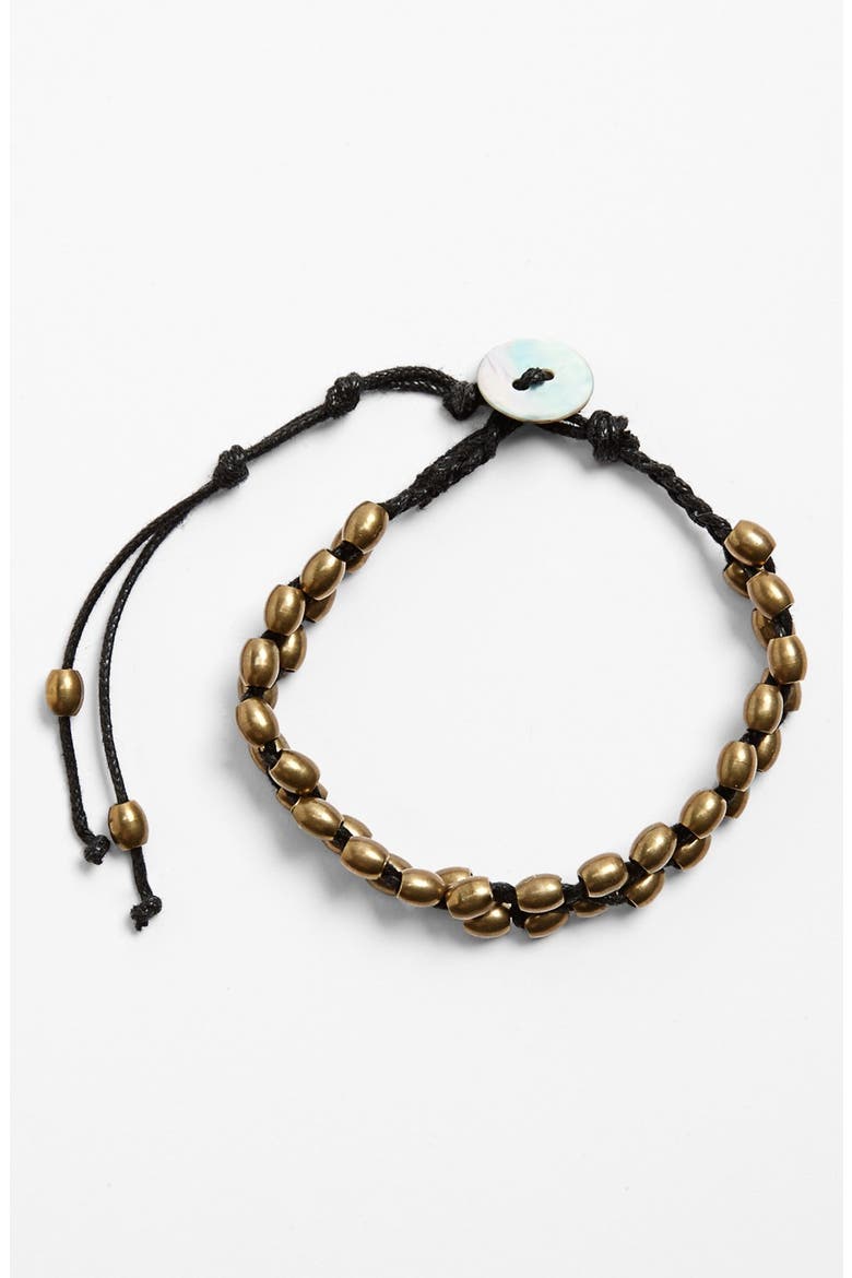 Artisans 'Kamba' Beaded Bracelet, Main, color, BLACK