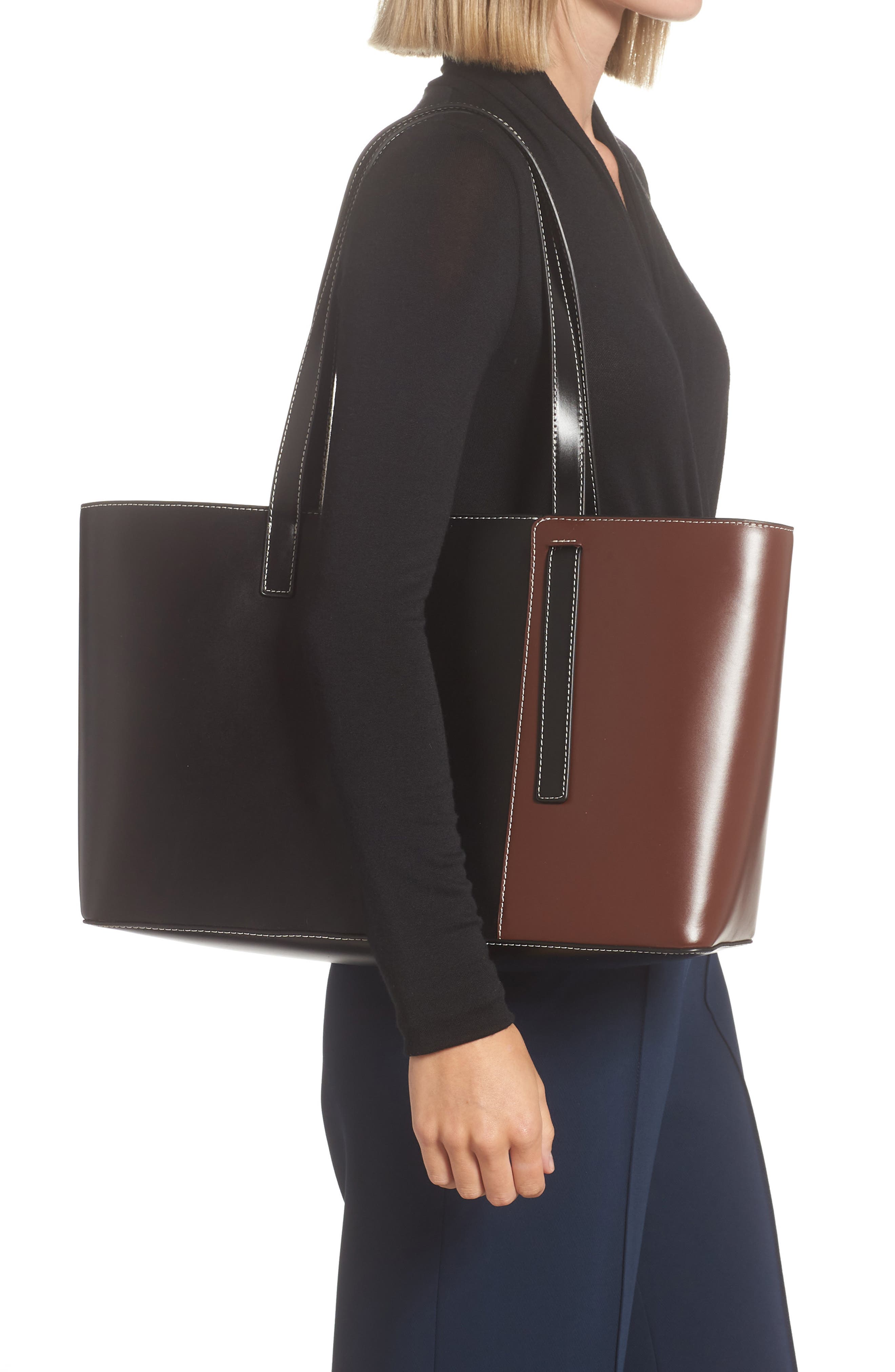 STAUD Shoko Colorblock Tote, Alternate, color, 