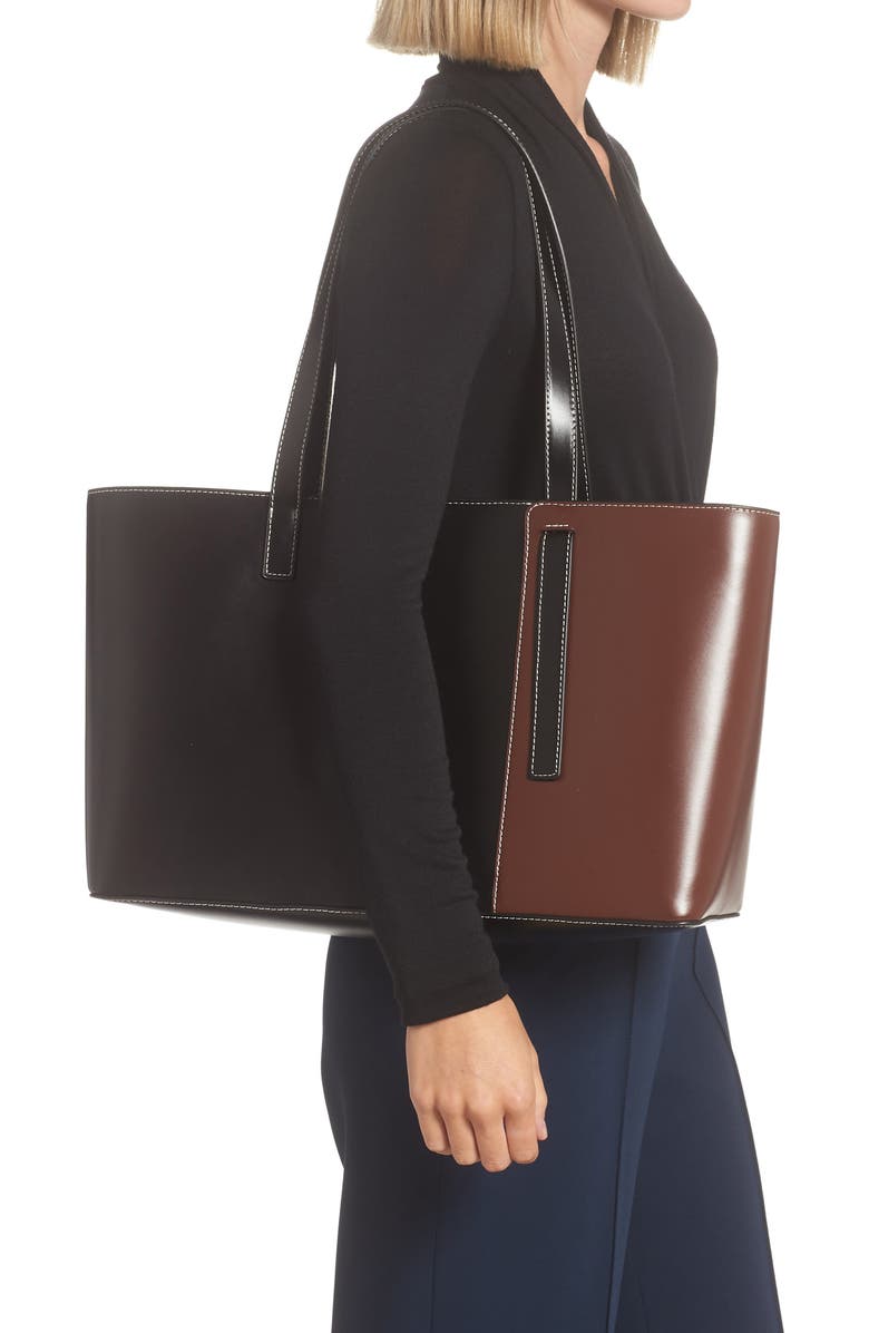 STAUD Shoko Colorblock Tote, Alternate, color,