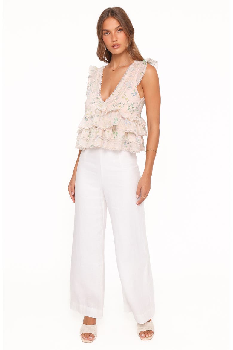 Yana Ruffle Top, Alternate, color, PASTEL PINK FLORAL