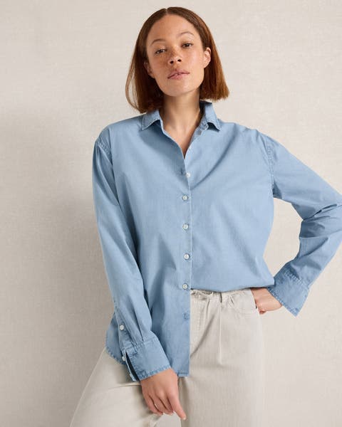 The Daily Shirt in Garment-Dyed Organic Cotton Poplin