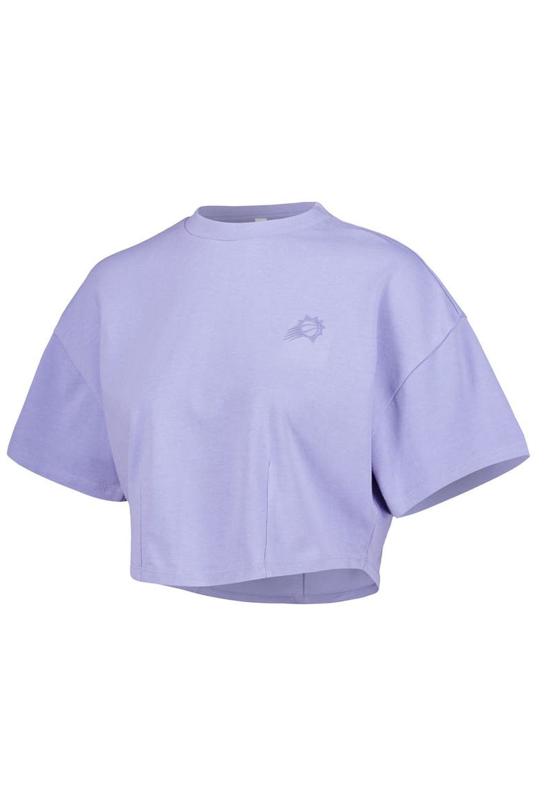 Men's Lusso Purple Phoenix Suns Nola Faded Tonal Cropped T-Shirt, Alternate, color, Purple