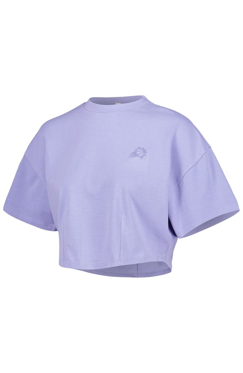 LUSSO Men's Lusso Purple Phoenix Suns Nola Faded Tonal Cropped T-Shirt, Alternate, color, Purple
