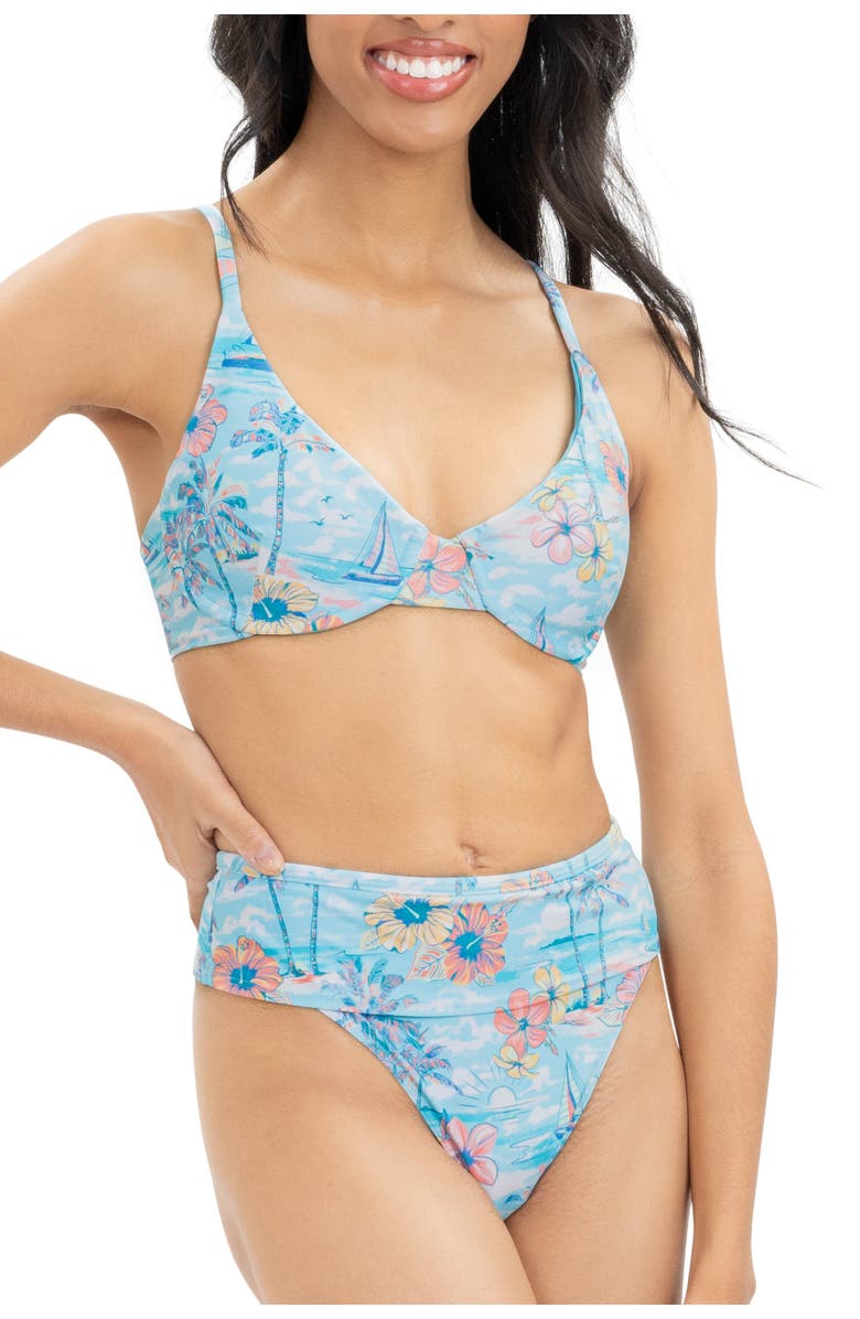 Kenny Flowers The BVIs - Underwire Bikini Top, Alternate, color, Light Blue