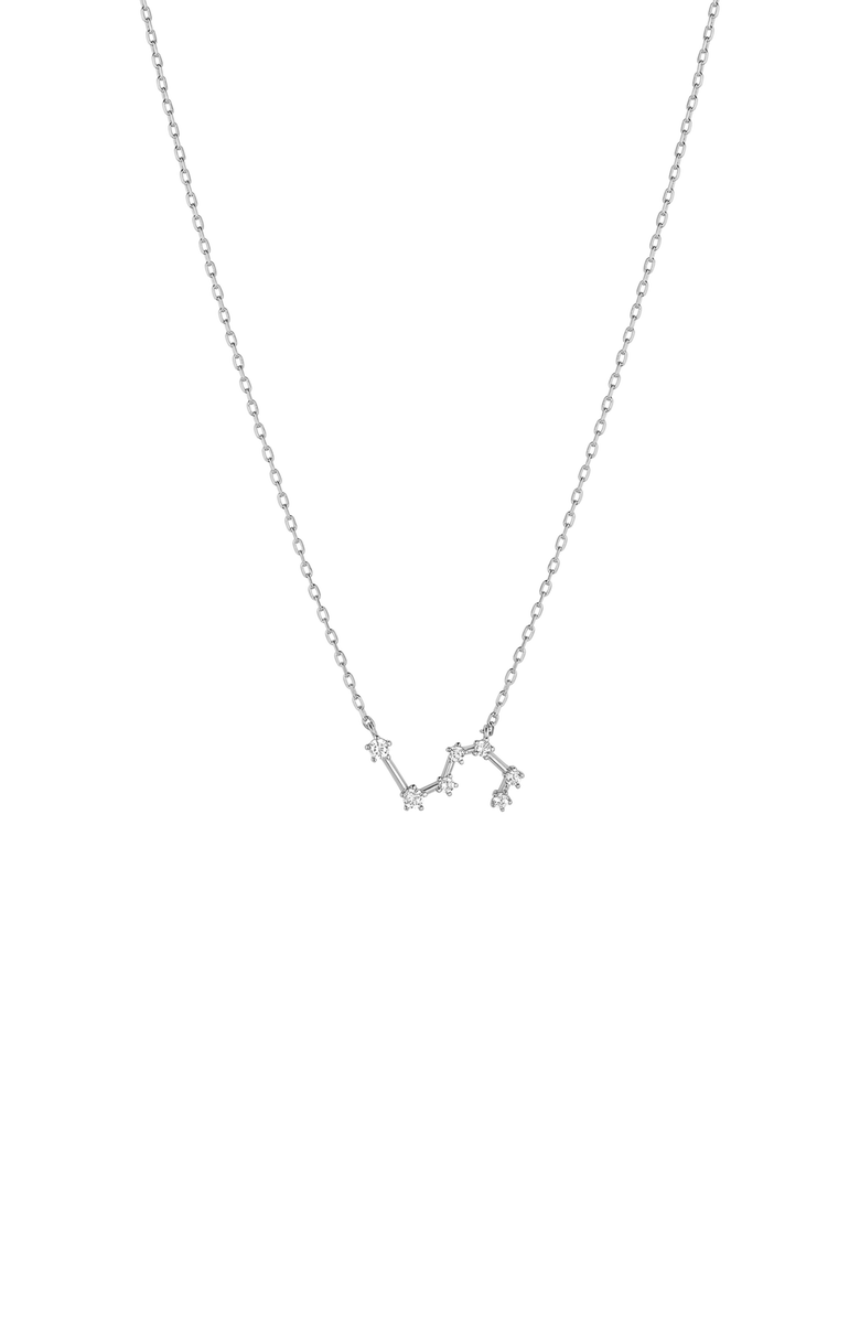 Bearfruit Jewelry 14k Gold Constellation Zodiac Necklace, 12 Zodiac Constellation Holiday Gift Idea, Main, color, Silver - Leo