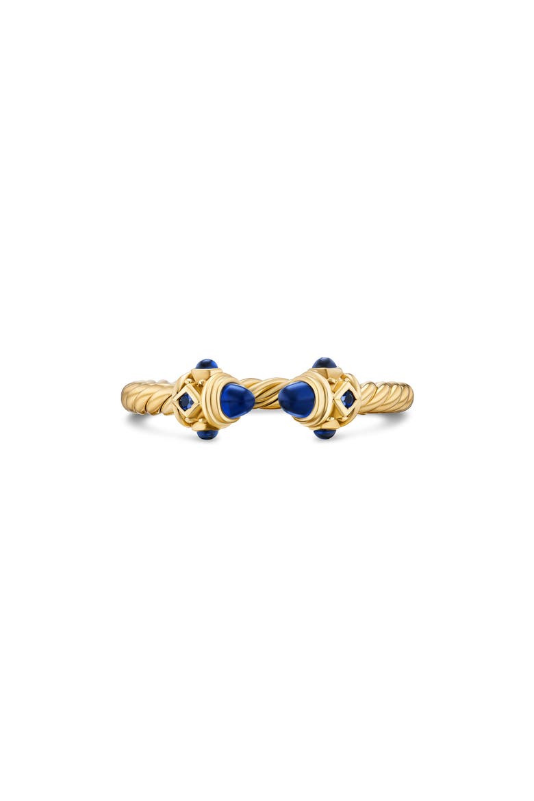 Renaissance Full Pavé Ring in 18K Gold, Main, color, LIGHT BLUE SAPPHIRE