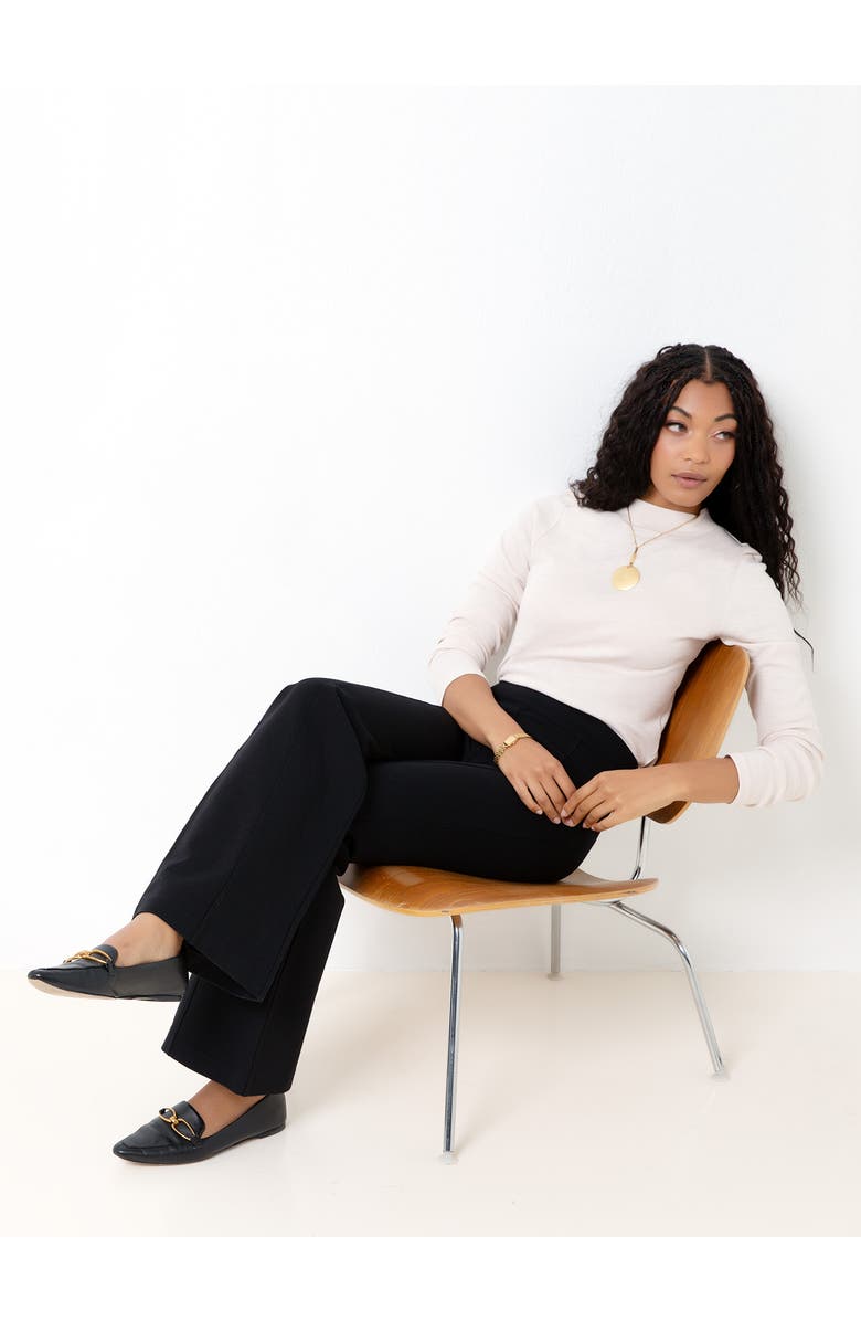 Single Stitch Shaping High Rise Flare Pant, Alternate, color, Black