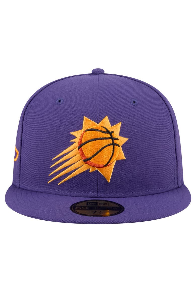 Men's New Era Purple Phoenix Suns Throwback Pennant 59FIFTY Fitted Hat, Alternate, color, Purple