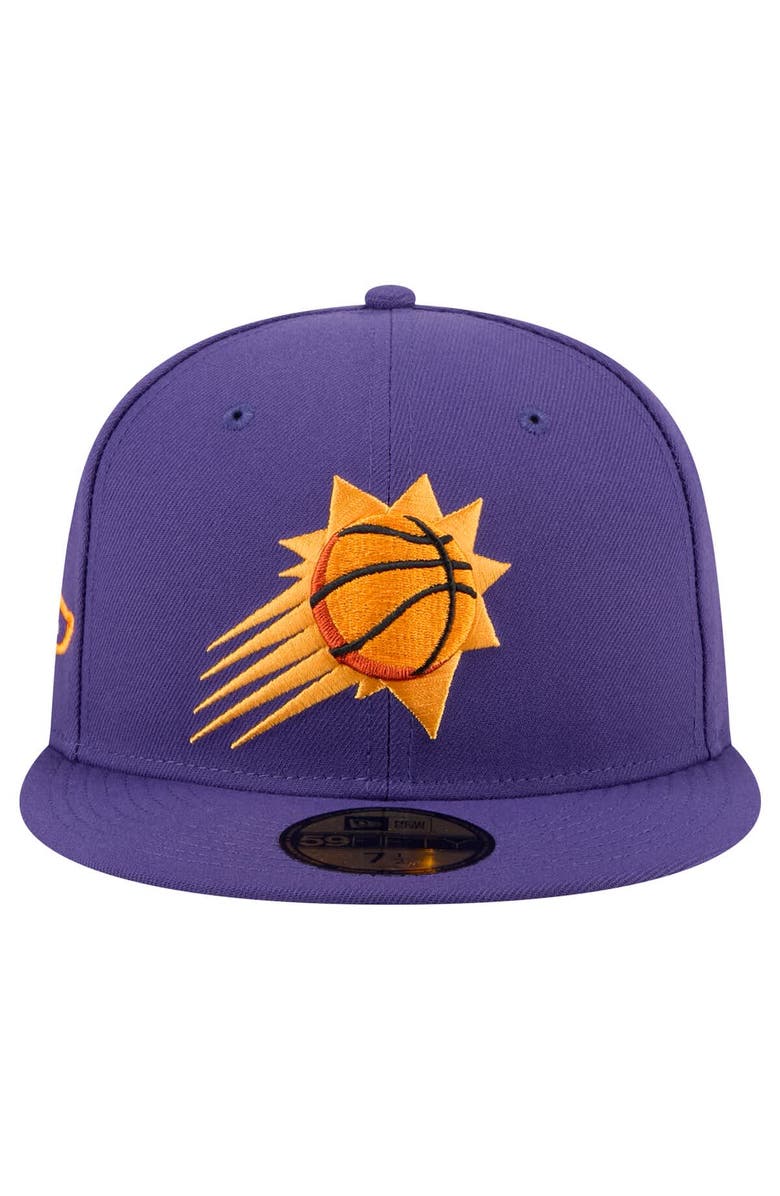 New Era Men's New Era Purple Phoenix Suns Throwback Pennant 59FIFTY Fitted Hat, Alternate, color, Purple