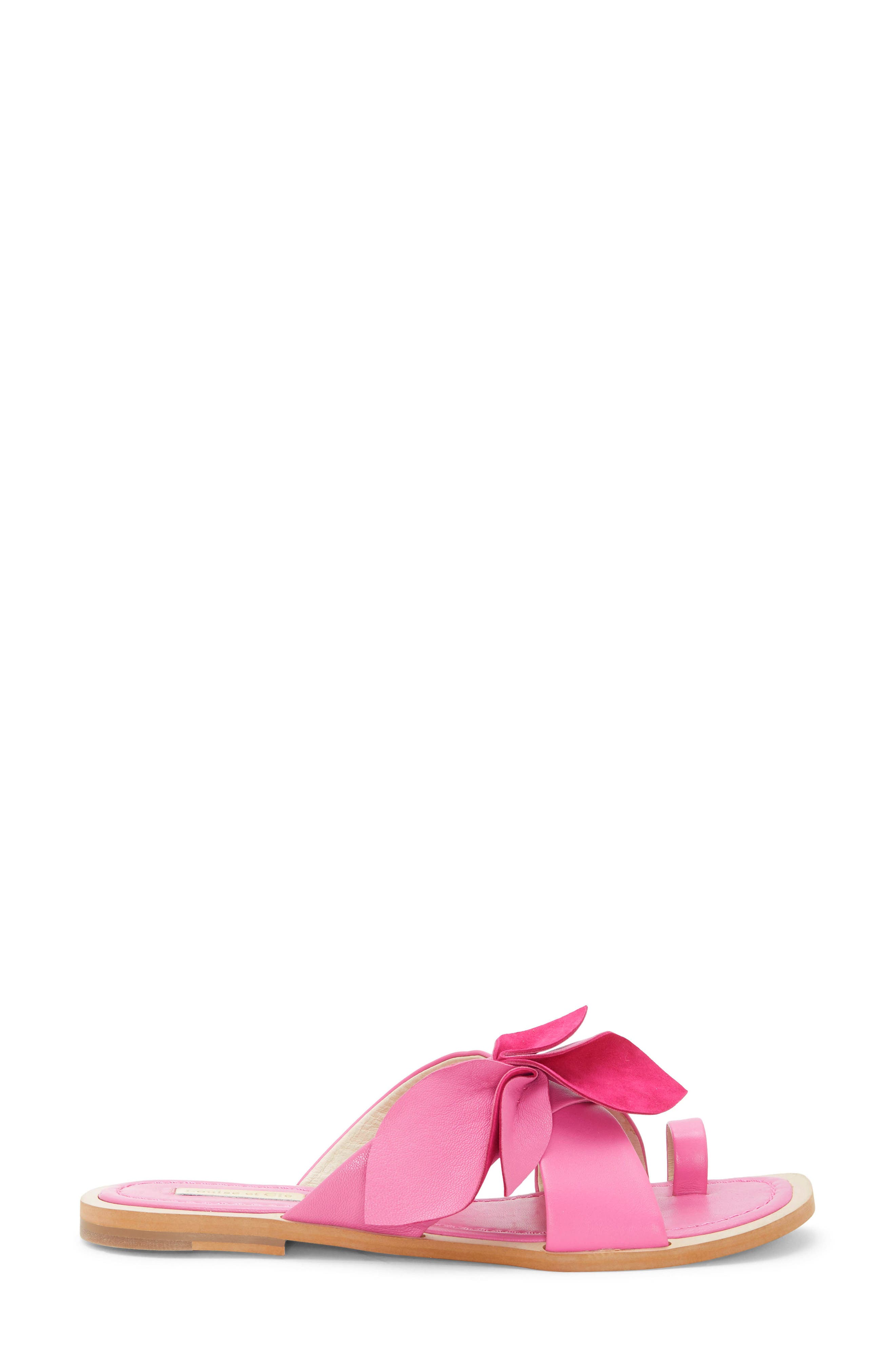 Amure Flat Sandal, Alternate, color, FLAMINGO LEATHER