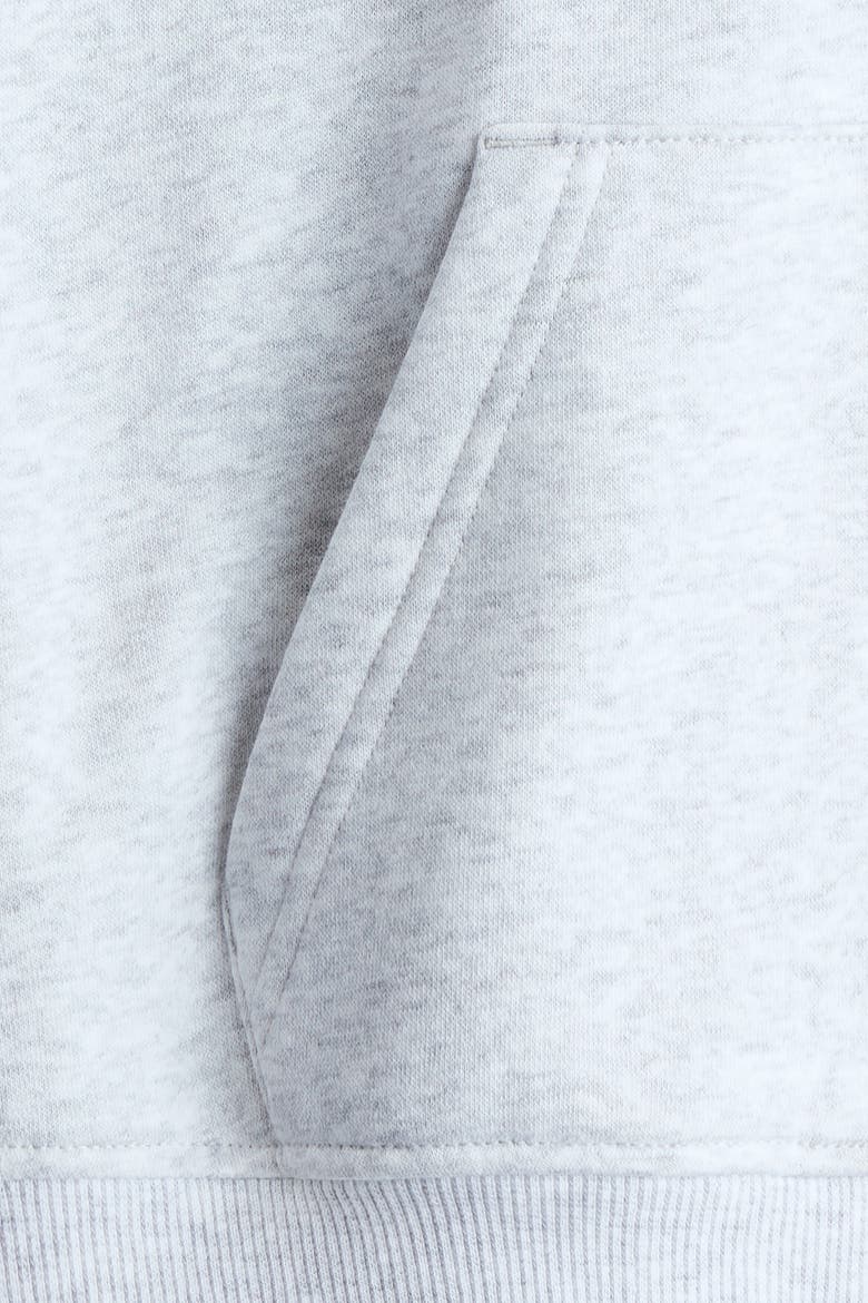 Embroidered Zip-through Hoodie, Alternate, color, Light gray melange/London