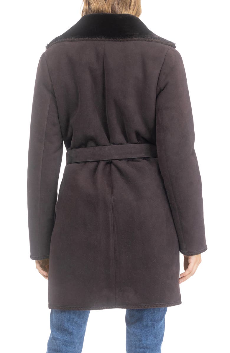 GORSKI Genuine Shearling Stroller, Belt, Alternate, color, Dark Brown