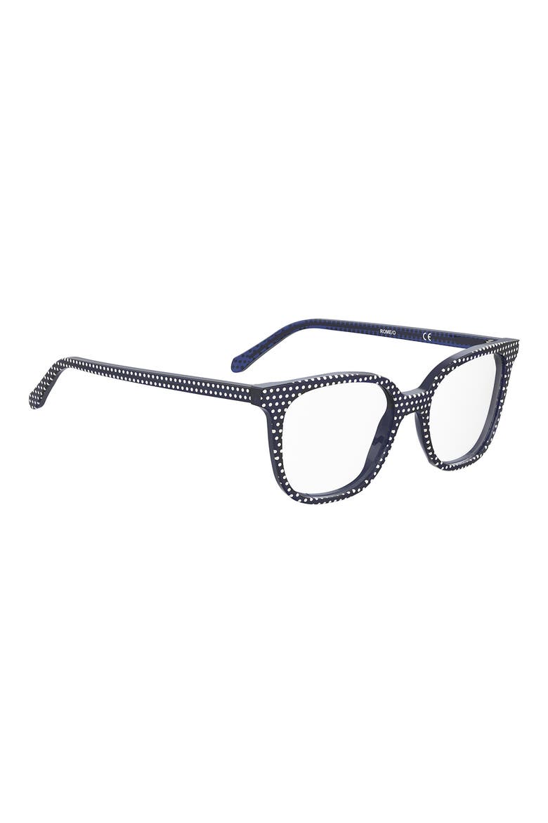 romeo 50mm rectangular reading glasses, Alternate, color, BLUE