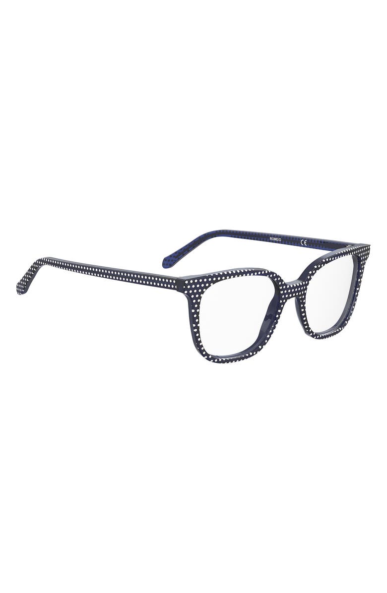 Kate Spade New York romeo 50mm rectangular reading glasses, Alternate, color, Blue