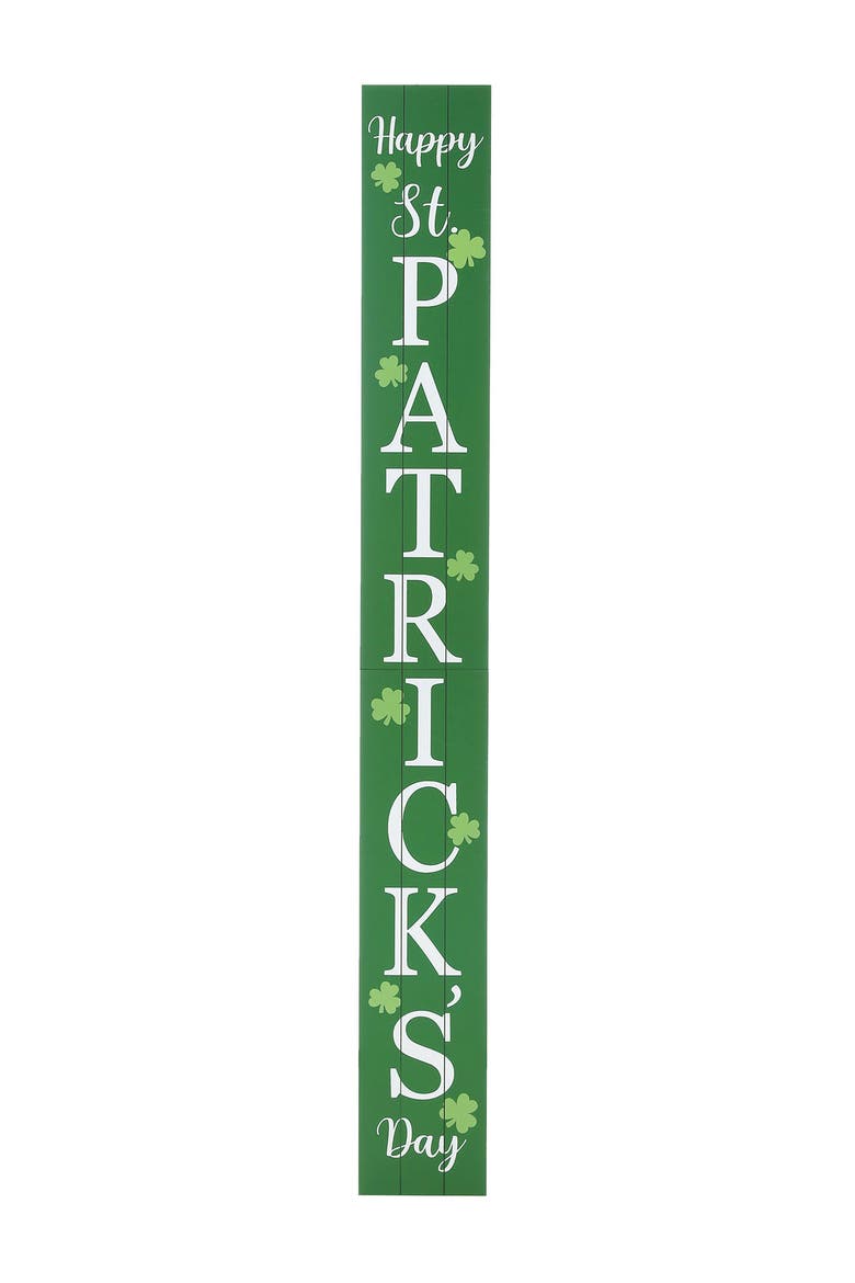 60"L Wooden St. Patrick's Porch Sign, Main, color, Green
