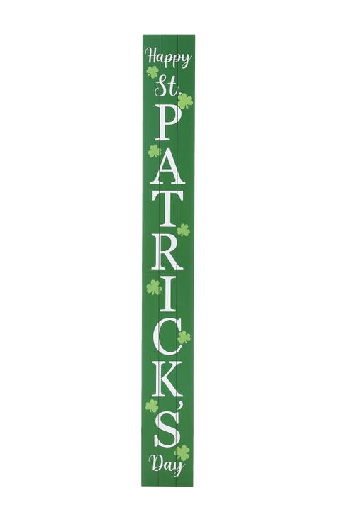 60"L Wooden St. Patrick's Porch Sign
