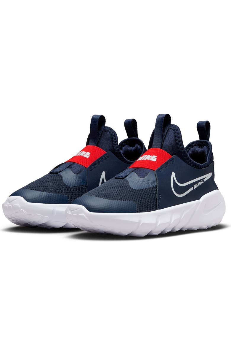 Nike Flex Runner 2 Slip-On Running Shoe, Main, color, Navy/ White/ Picante Red