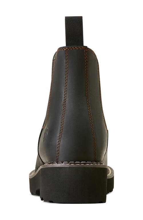 Ariat Lug Sole Chelsea Boot In Black Deertan