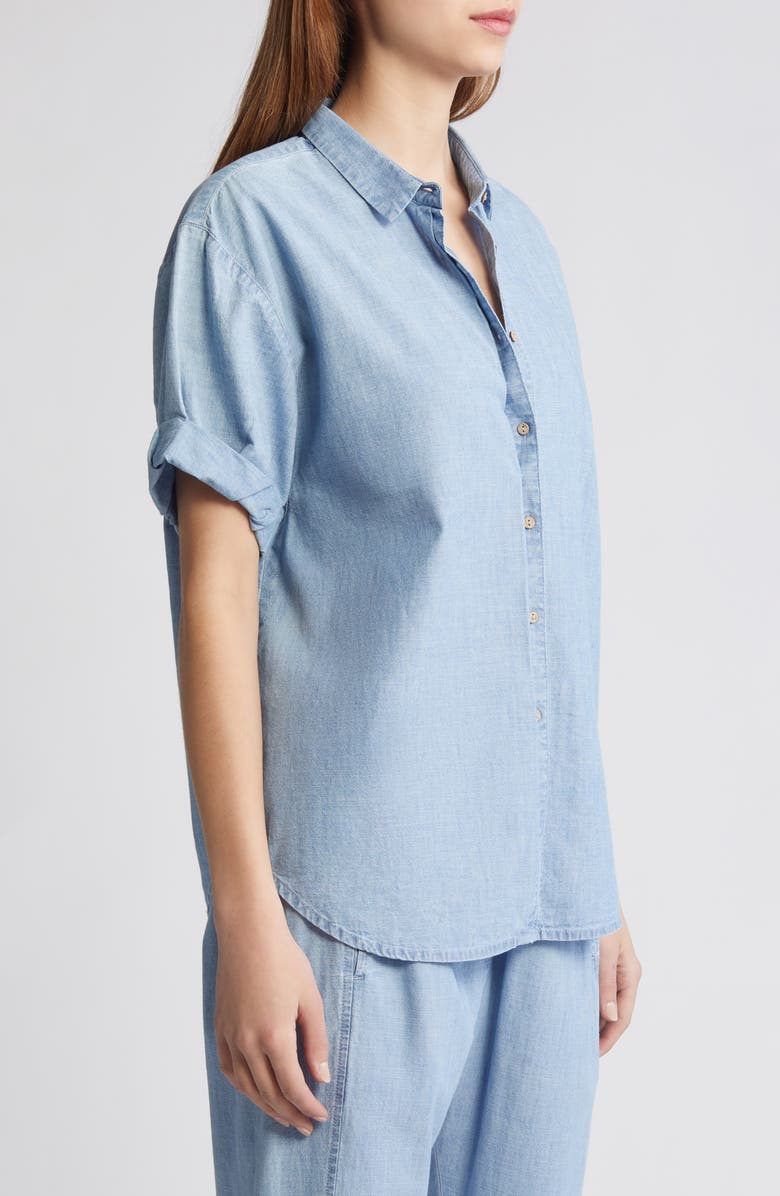 XÍRENA Channing Chambray Button-Up Shirt, Alternate, color, 