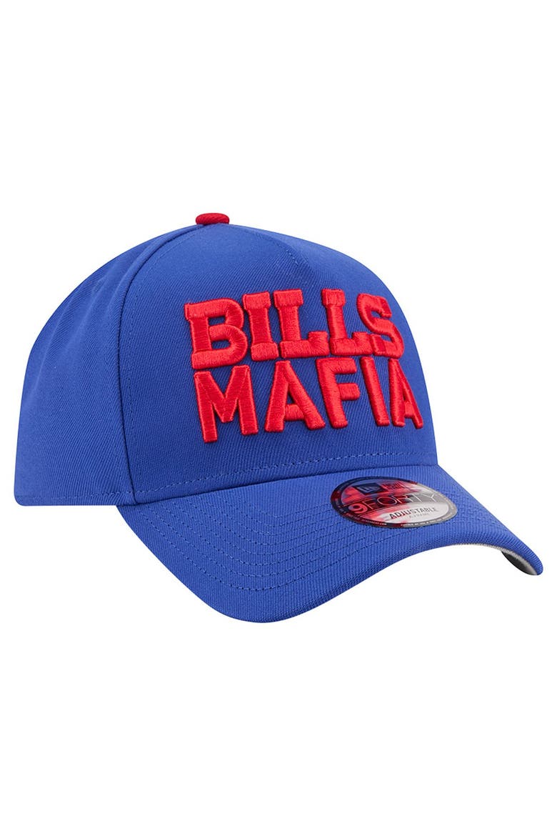 Men's New Era Blue Buffalo Bills Bills Mafia A-Frame 9Forty Adjustable Hat, Alternate, color, Royal