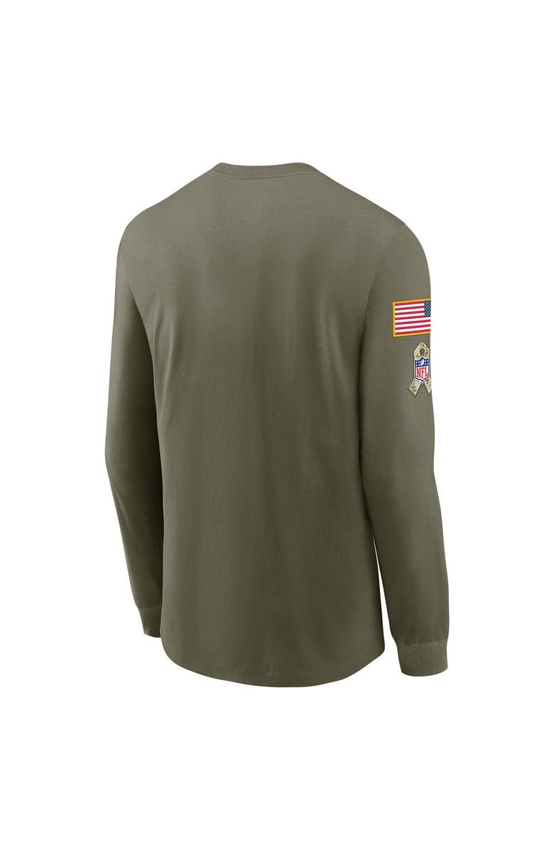 Nike Men's Nike Olive Las Vegas Raiders 2021 Salute To Service Performance Long Sleeve T-Shirt, Alternate, color, 