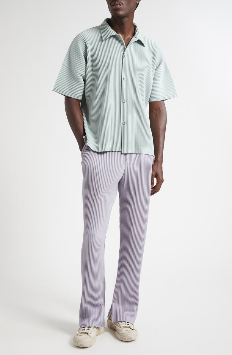 Homme Plissé Issey Miyake Monthly Colors June Pleated Straight Leg Pants, Alternate, color, Cloud Gray
