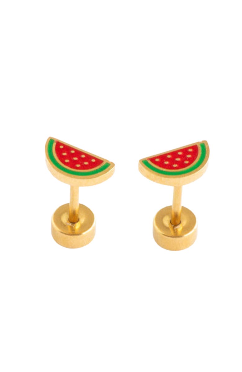 Pip Pop Watermelon Stud Earrings, Main, color, Pink