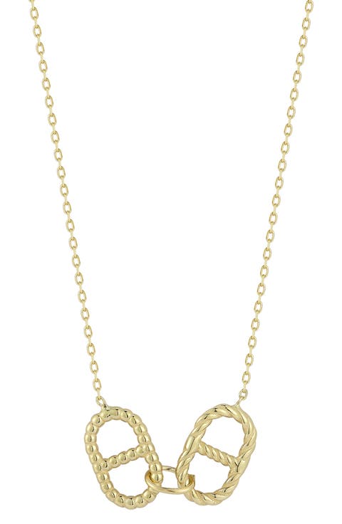 14K Gold Mariner Link Pendant Necklace